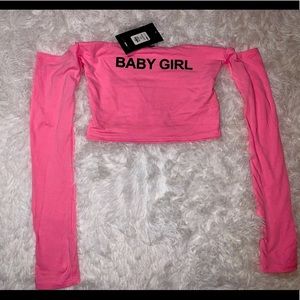 Long sleeve cropped top